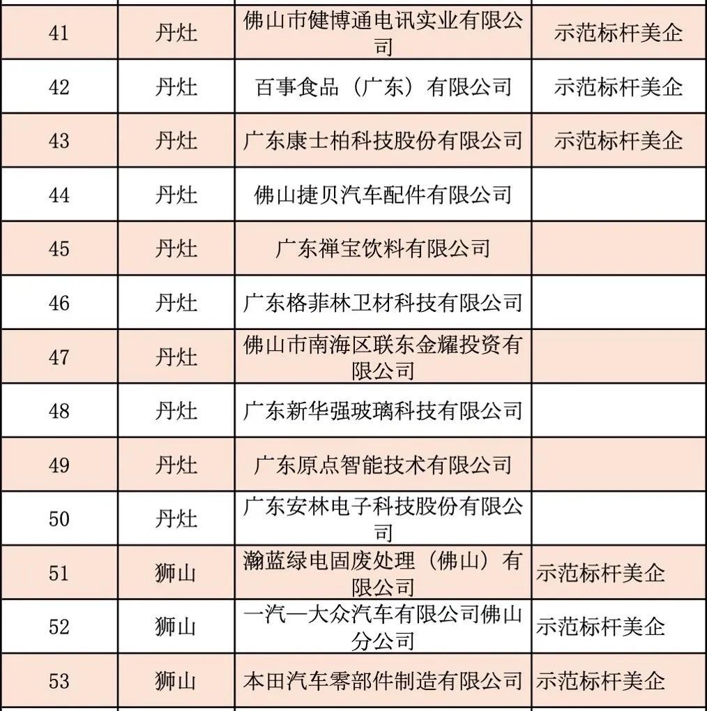 佛山市南海区总商会关于对2024年美企行动项目名单公示